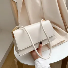 UAKISS  - New Simple French Popular Underarm Bag Sweet Korean Solid Leather All-match Shoulder Pack Portable Commuter Leisure Female Bags
