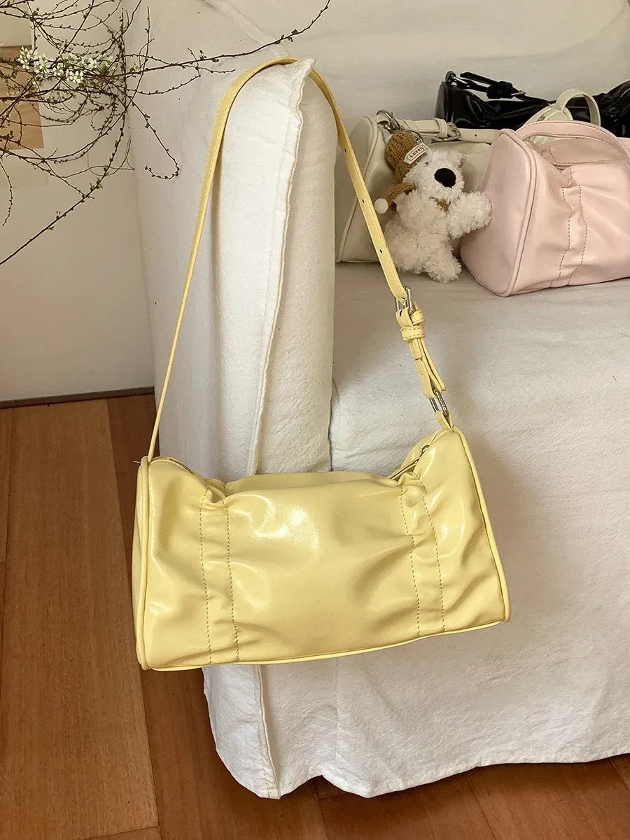 UAKISS  - Niche Fashion New Pleated Design Underarm Bags Simple Portable Zipper All-match Multi-function Women Shoulder Pack Modern Bag