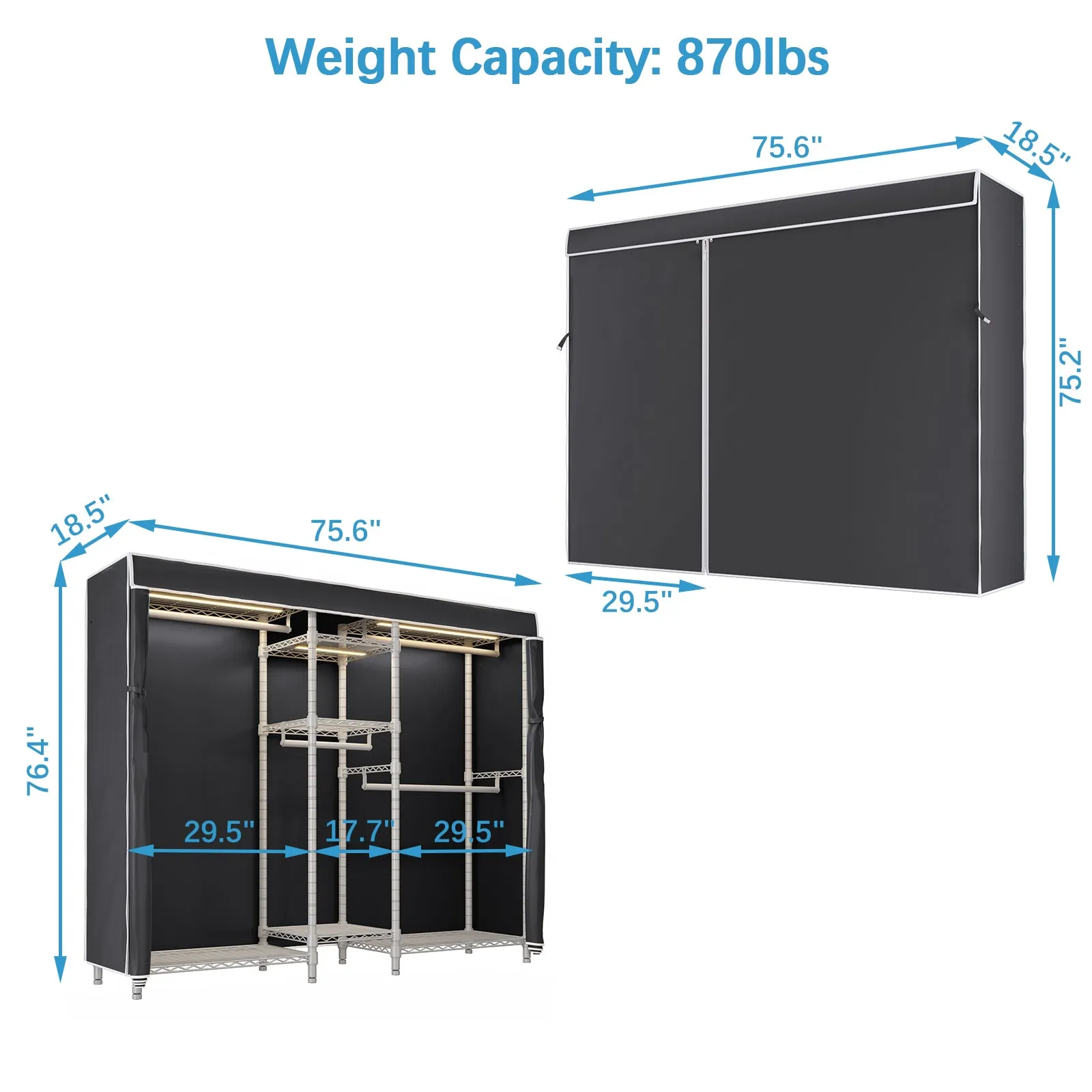 VIPEK V6L with Cover Garment Rack