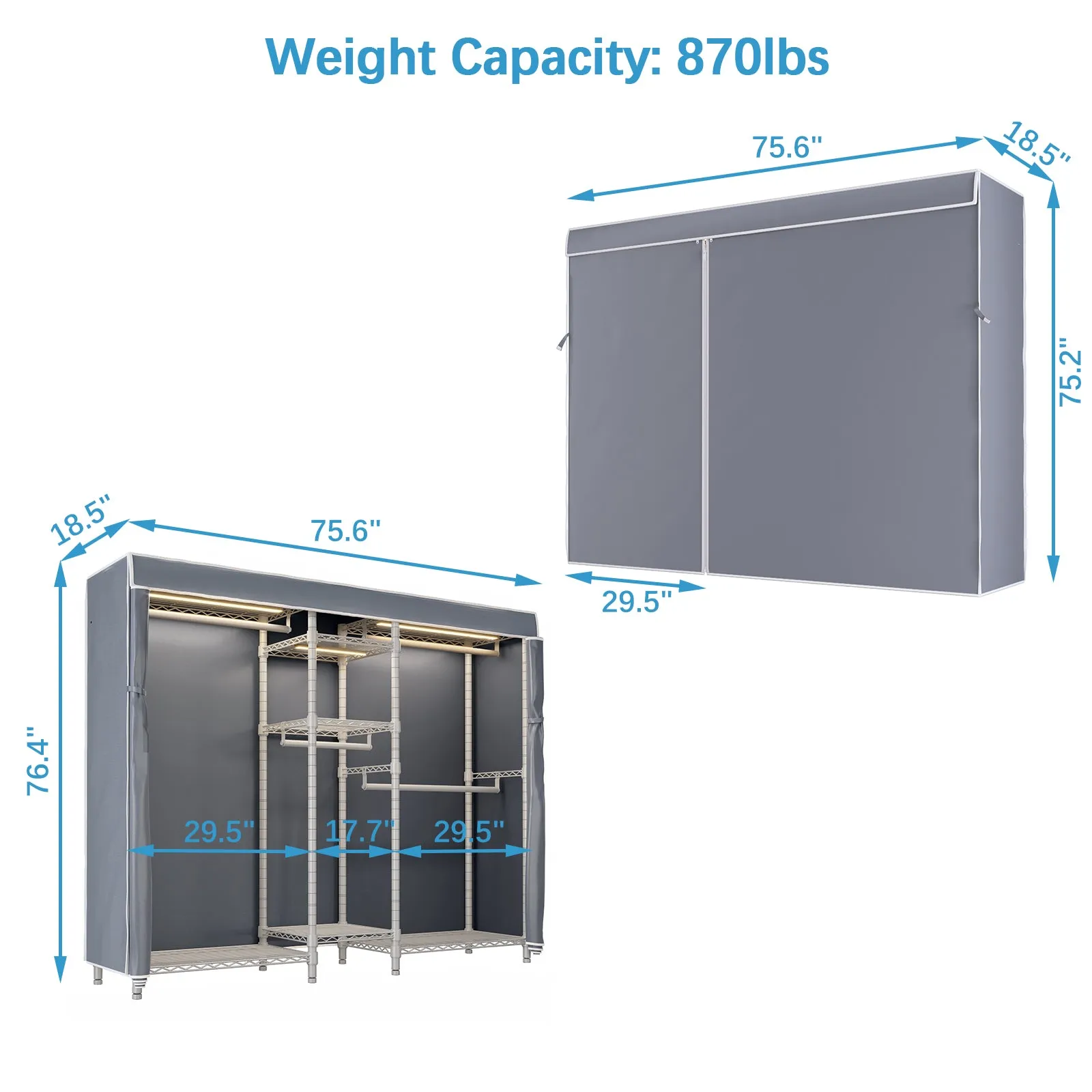 VIPEK V6L with Cover Garment Rack