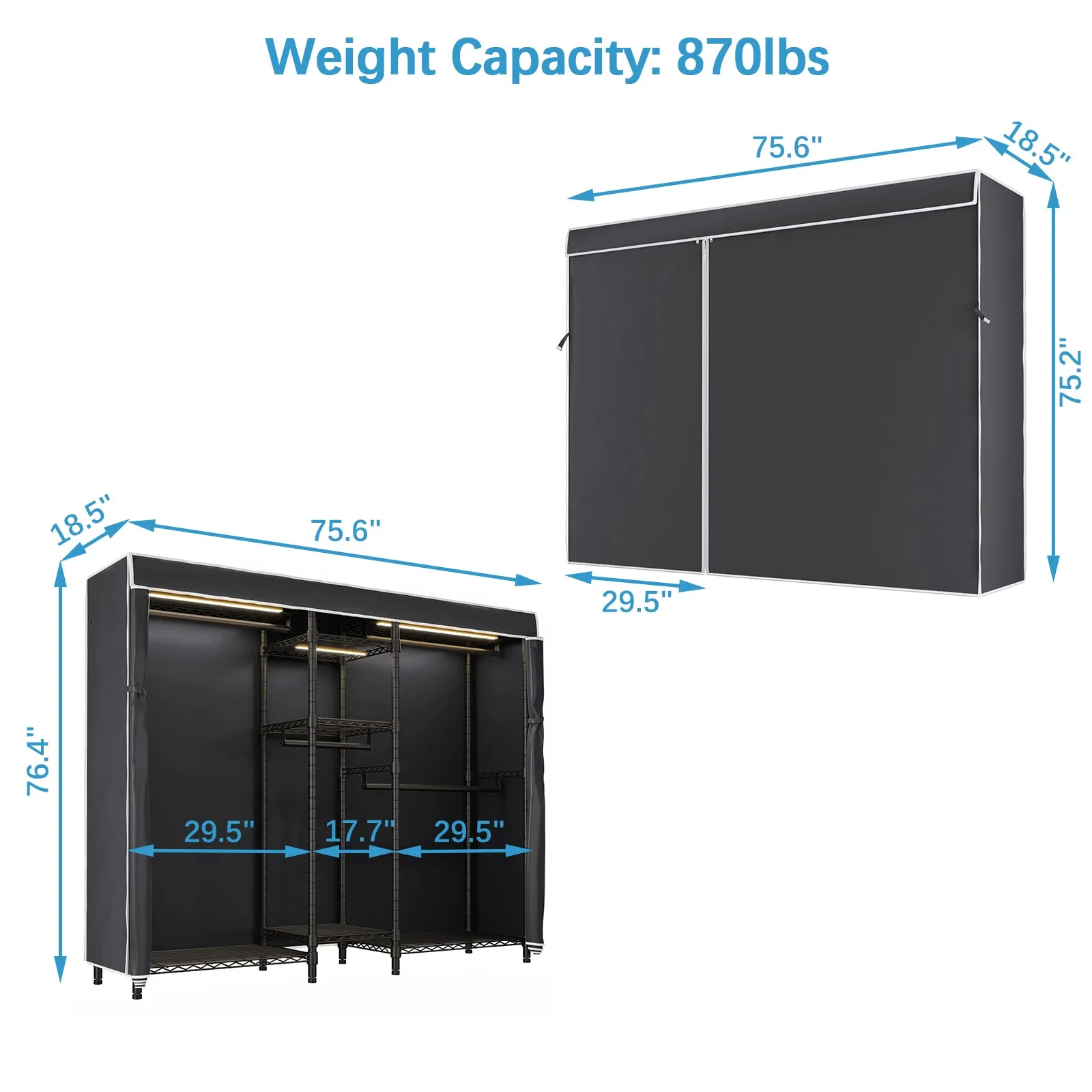 VIPEK V6L with Cover Garment Rack
