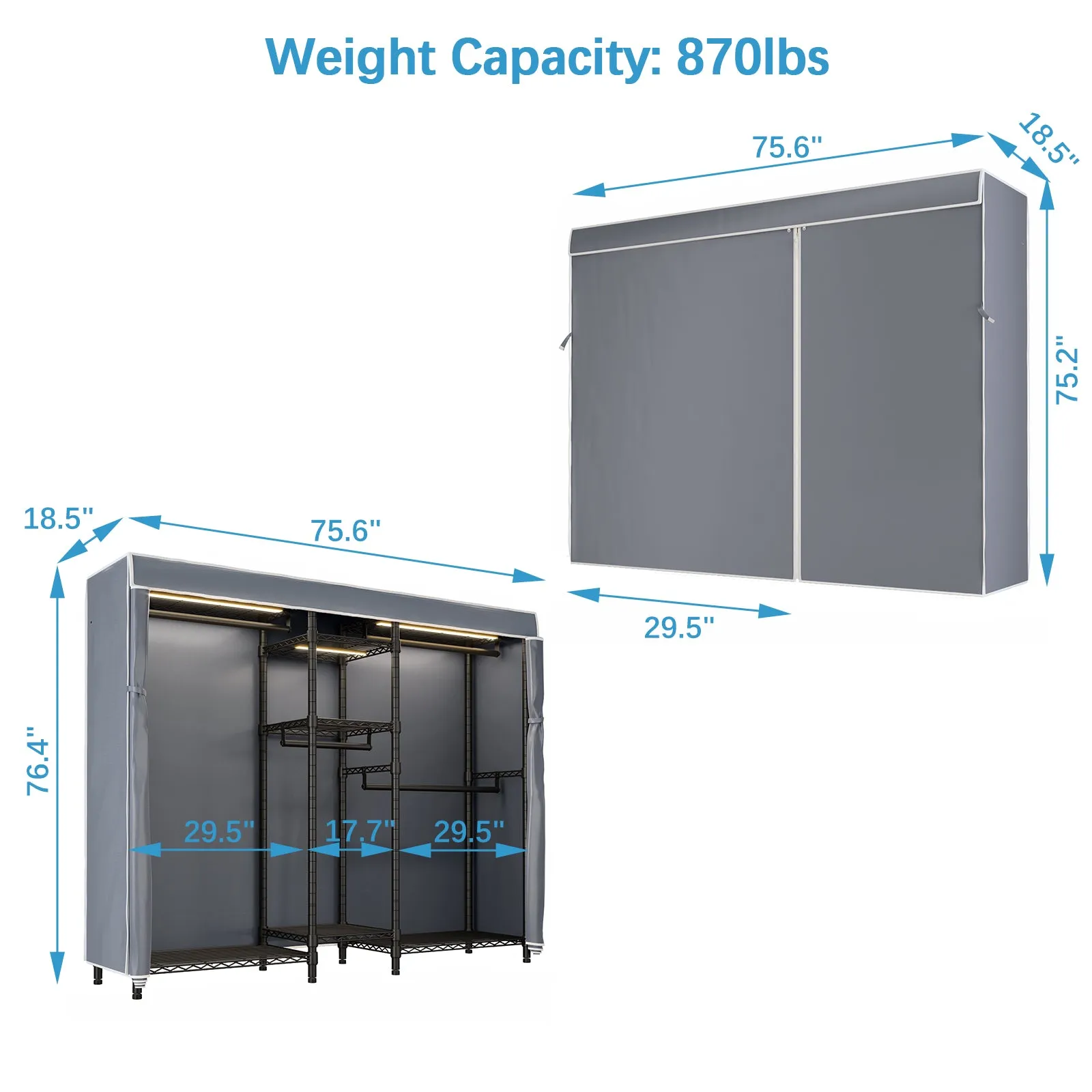 VIPEK V6L with Cover Garment Rack