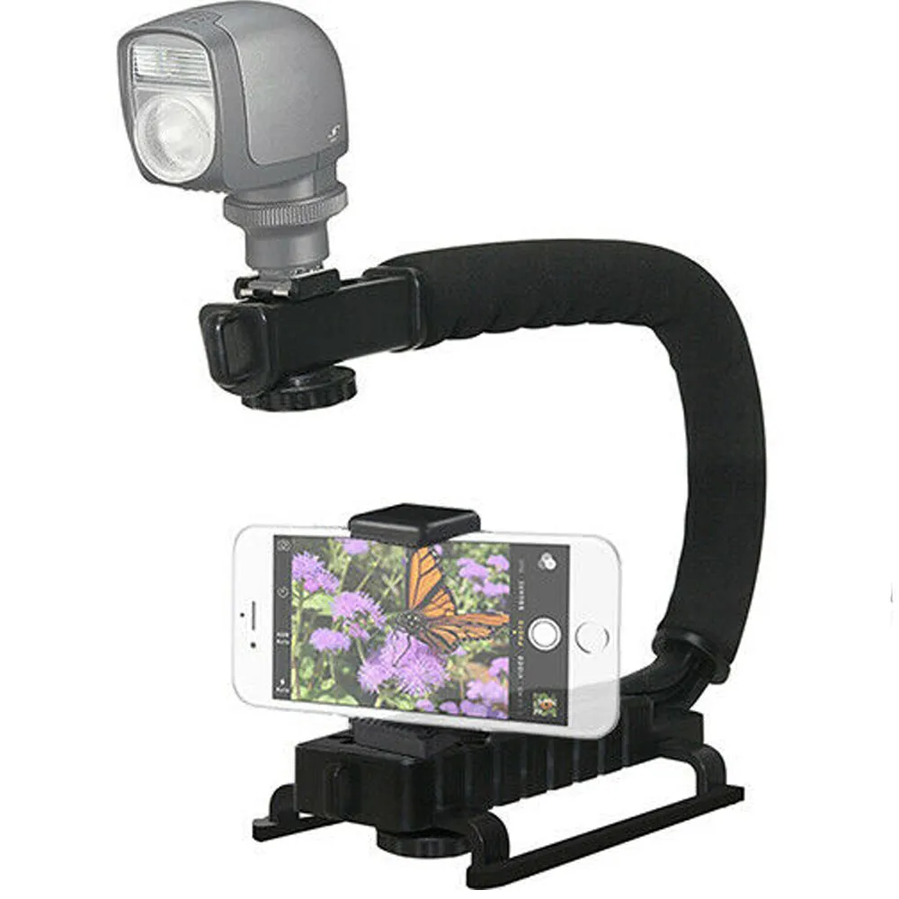 Vivitar LED Video Light Panel with Sports Action Holder   Recording Microphone for Cameras and Camcorders