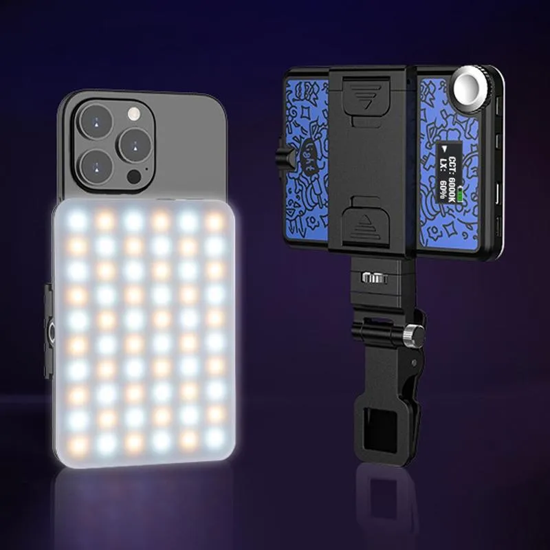Vlogging Led Fill Light Rechargeable 60 Leds 3 Light Modes  Blue - B Type White