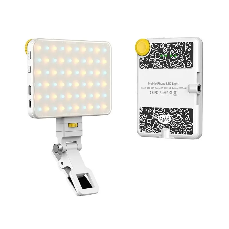 Vlogging Led Fill Light Rechargeable 60 Leds 3 Light Modes  Blue - B Type White