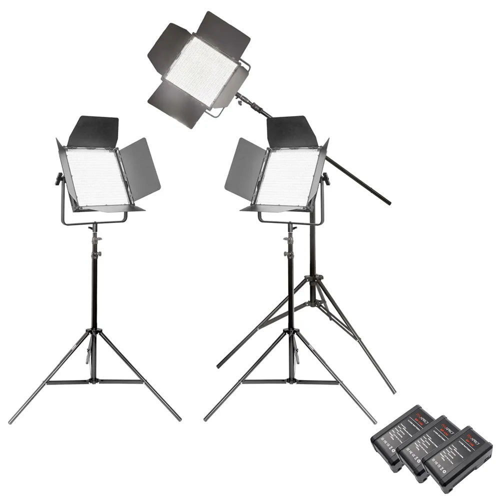 VNIX1500S Daylight LED Panel Three Head Kit With DMX Output