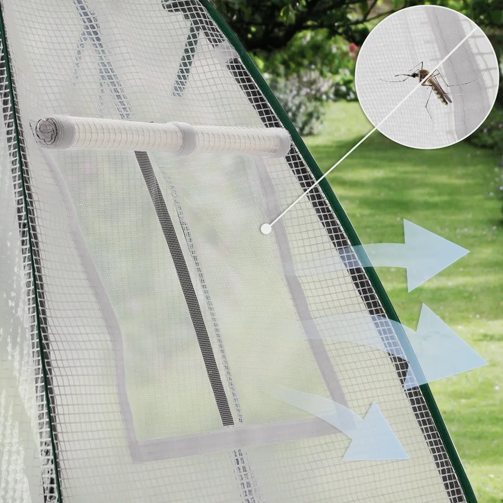 VOUNOT Dome Greenhouse Garden & Outdoor 160x160x180cm, White