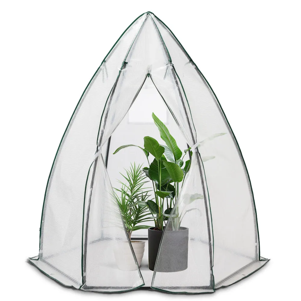 VOUNOT Dome Greenhouse Garden & Outdoor 160x160x180cm, White