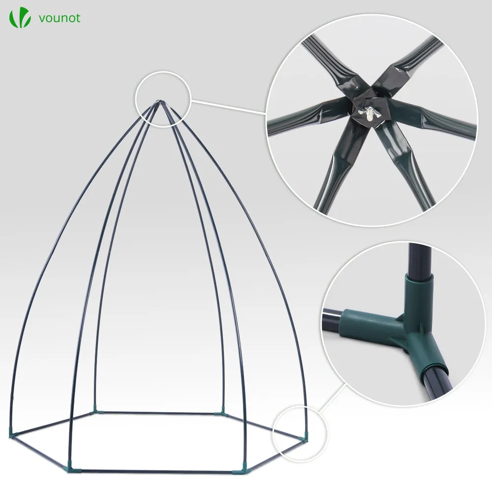 VOUNOT Dome Greenhouse Garden & Outdoor 160x160x180cm, White
