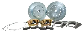 VW Bug Rear Cross Drilled Disc Brake Kits With Emergency Brakes