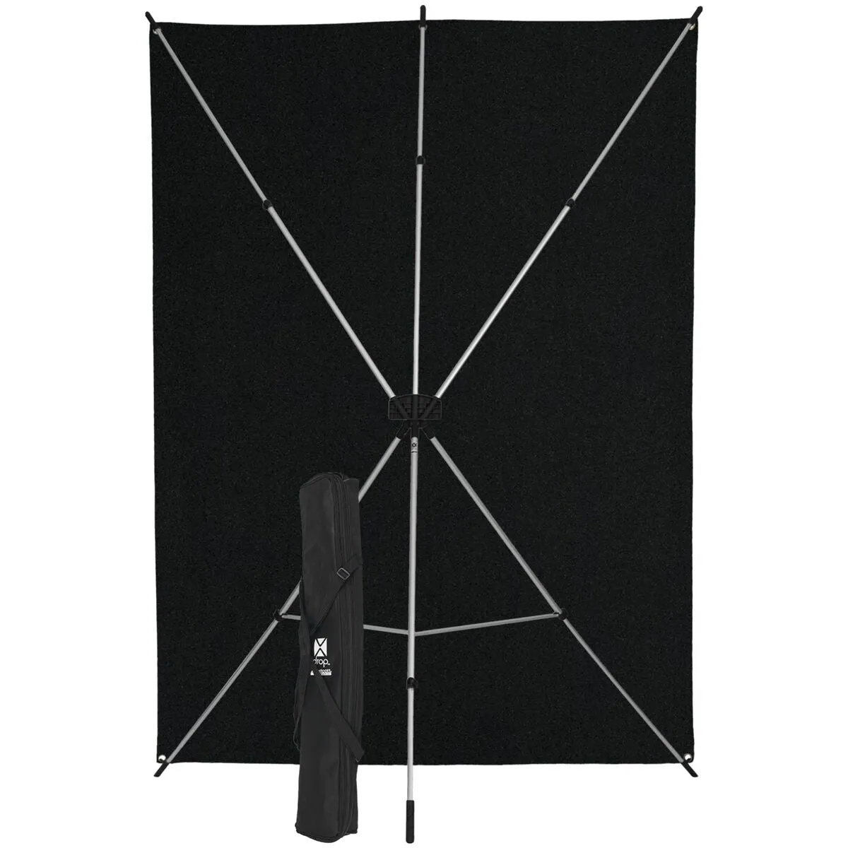 Westcott X-Drop Wrinkle-Resistant Backdrop - Rich Black Kit (5' x 7')