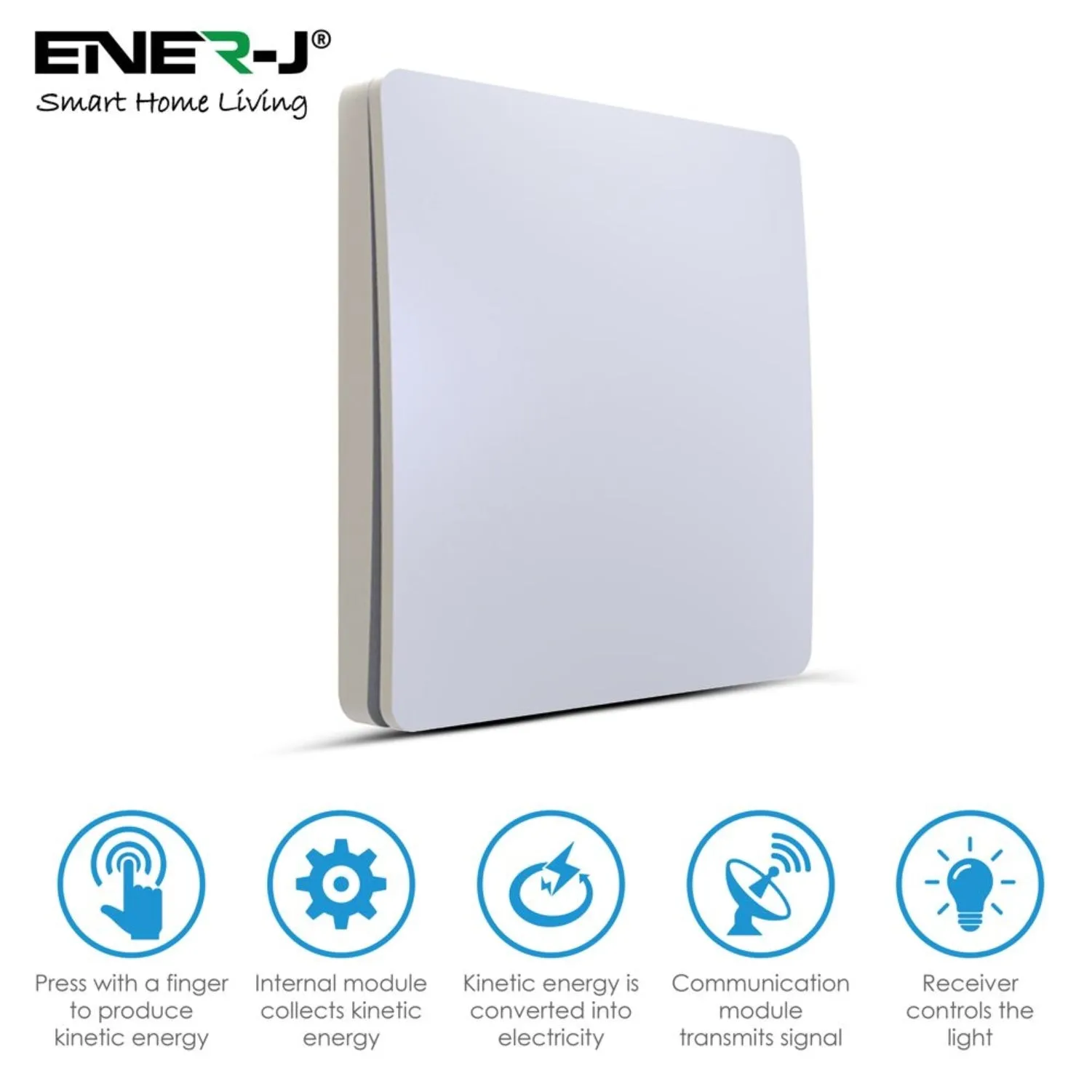 Wireless Light Switch Kit, 1 Gang Switch   100W RF Dimmable Receiver