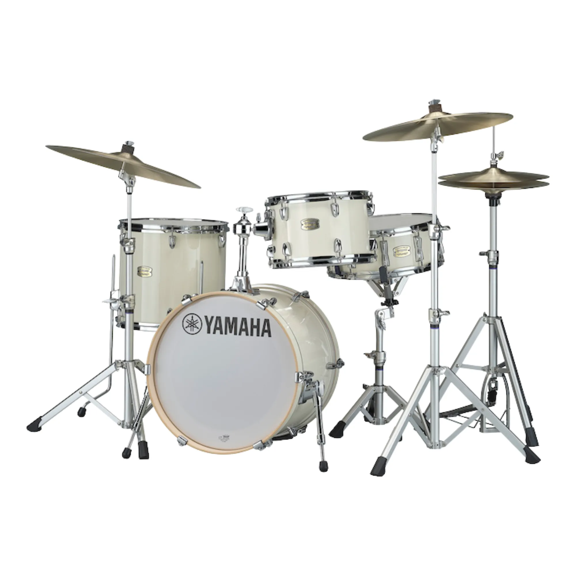 Yamaha Stage Custom Bop 3 Piece Shell Pack w/ 18" Bass Drum and Tom Holder, Classic White